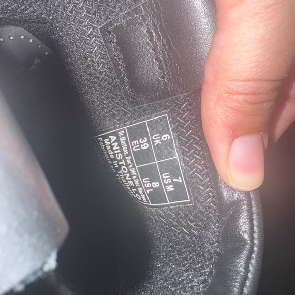 Dr.Marten Black Leather Ankle Boots - Picture 5 of 7